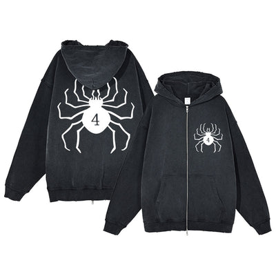 spider Zipper Hoodie